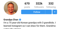 Chan publica um desenho por dia no Instagram | Imagem: Reprodução  Foto: BBC News Brasil