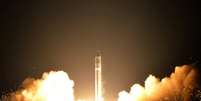 Teste de foguete balístico intercontinental da Coreia do Norte. Foto: Imagem de arquivo, KCNA  Foto: BBC News Brasil