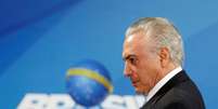 Presidente Michel Temer durante cerimônia no Palácio do Planalto, em Brasília   Foto: Reuters