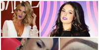 Ultra violet na maquiagem e nas unhas (Fotos: AgNews - Instagram/Reprodução - Estevam Avellar/TV Globo/Divulgação)  Foto: Elas no Tapete Vermelho