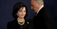 Presidente Michel Temer durante posse da procuradora-geral da República, Raquel Dodge, em Brasília  Foto: Reuters