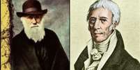 A teoria de Charles Darwin (esq.) eclipsou a do franc&ecirc;s Lamarck (dir.) | Foto: Science Photo Library  Foto: BBC News Brasil