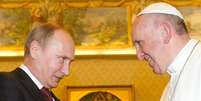 Papa e Putin durante encontro no Vaticano em 2013  Foto: ANSA / Ansa - Brasil