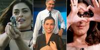 Bibi Perigosa (Juliana Paes), de ‘A Força do Querer’; William Bonner e Renata Vasconcellos, do ‘Jornal Nacional; e Paola Carosella, do ‘MasterChef Brasil’: a TV pauta a internet  Foto: Divulgação/TV Globo, Reprodução/Facebook @jornalnacional e Reprodução/Facebook@masterchefbr  / Sala de TV