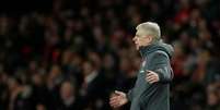 T&eacute;cnico do Arsenal, Ars&eacute;ne Wenger, durante partida contra o Chelsea pelo Campeonato Ingl&ecirc;s
03/01/2018 Action Images via Reuters/John Sibley  Foto: Reuters