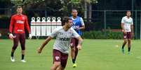 Pratto pediu para sair e treinou entre os reservas na manhã desta sexta-feira (Rubens Chiri/saopaulofc.net)  Foto: Lance!