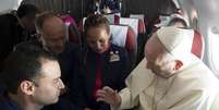 Casamento feito em avião foi ideia do Papa, dizem noivos  Foto: ANSA / Ansa - Brasil