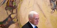 Vice-presidente dos Estados Unidos, Mike Pence, visita Parlamento de Israel, em Jerusalém 22/01/2018 REUTERS/Ariel Schalit  Foto: Reuters