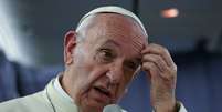 Papa Francisco durante entrevista coletiva a bordo do avião papal
22/01/2018 REUTERS/Alessandro Bianchi  Foto: Reuters