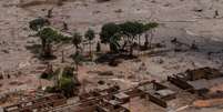 Vista aérea de Mariana (MG) após o desastre da barragem da Samarco.  Foto: Reuters