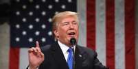 Donald Trump durante discurso no Congresso dos Estados Unidos   Foto: Reuters