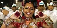 Raíssa Oliveira, há 17 anos como Rainha da Beija-Flor, se emocionou com vitória no Carnaval de 2018  Foto: AGNews / PurePeople