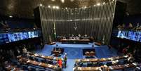 Sessão extraordinária do Senado para votar o decreto de intervenção federal na segurança pública do Rio de Janeiro.  Foto: Fabio Rodrigues Pozzebom/Agência Brasil