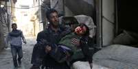 Cenas de horror em Ghouta Oriental choracam o mundo   Foto: Reuters