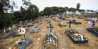 Enterro de vítimas assassinadas no Complexo Penitenciário Anísio Jobim, em Manaus, no ano passado; capital amazonense é uma das citadas em relatório de violência urbana | Foto: Marcelo Camargo/Agência Brasil  Foto: BBC News Brasil