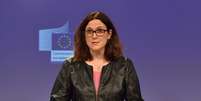 Comiss&aacute;ria de Com&eacute;rcio da Uni&atilde;o Europeia,  Cecilia Malmstrom, durante coletiva de imprensa em Bruxelas, na B&eacute;lgica 07/03/2018 REUTERS/Eric Vidal  Foto: Reuters