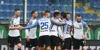 Jogadores da Inter comemoram o terceiro gol de Icardi (Foto: Divulgação)  Foto: Lance!