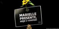 "Marielle presente": símbolo do caso que chocou o Brasil  Foto: DW / Deutsche Welle