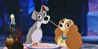 Cena clássica de A Dama e o Vagabundo: como não amar?  Foto: Reprodução / Walt Disney Pictures