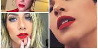 Famosas usam mesmo tom de vermelho nos lábios (Fotos: Instagram/Reprodução)  Foto: Elas no Tapete Vermelho