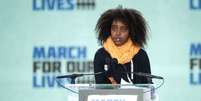 Naomi Wadler: Estudante americana do quinto ano enfatizou que as mulheres negras são as que mais morrem entre todas as americanas | Foto: Chip Somodevilla / Getty Images  Foto: BBC News Brasil