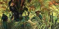 Pelotão se desloca na selva (Ofensiva do Tet, 1968)  Foto: Reprodução