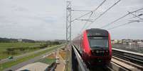 Trem durante início de operação da Linha 13 Jade da CPTM que liga a cidade de São Paulo ao Aeroporto Internacional de Guarulhos  Foto: Willian Moreira/Futura Press