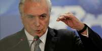 Presidente Michel Temer durante cerim&ocirc;nia no Pal&aacute;cio do Planalto, em Bras&iacute;lia 02/04/2018 REUTERS/Ueslei Marcelino   Foto: Reuters
