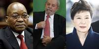 Jacob Zuma, Lula e Park Geun-hye: acusados por corrupção, os três líderes mundiais enfrentam dia-chave  Foto: Reuters/Getty Images