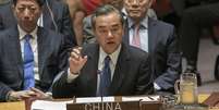 Ministro do Exterior Wang Yi: na Conselho de Segurança, chineses têm se mostrado aliados leais da Rússia  Foto: DW / Deutsche Welle