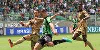 Lance durante a partida entre América-MG e Sport, válida pelo Campeonato Brasileiro 2018, no Estádio Independência, em Belo Horizonte (MG), neste domingo (15).  Foto: Fernando Moreno/Futura Press