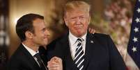 Macron cede a Trump e fala em novo acordo com Irã  Foto: EPA / Ansa - Brasil