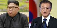 Kim Jong-un e Moon Jae-in: líderes ficarão frente a frente em negociações entre Coreias do Norte e Sul  Foto: Getty Images / BBC News Brasil