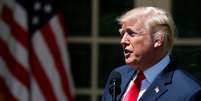 Presidente dos EUA, Donald Trump, durante cerim&ocirc;nia na Casa Branca
03/05/2018 REUTERS/Leah Millis  Foto: Reuters
