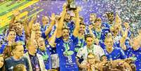 Cruzeiro comemora o título da temporada 2017/2018 da Superliga Masculina de Vôlei  Foto: Giazi Cavalcante/Código19/Gazeta Press