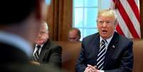 Presidente dos EUA, Donald Trump, durante reunião de gabinete na Casa Branca
09/05/2018 REUTERS/Jonathan Ernst  Foto: Reuters
