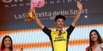 Enrico Battaglin foi o vencedor da quinta etapa (Foto: LUK BENIES / AFP)  Foto: Lance!