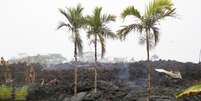 Lava na regi&atilde;o de Leilani Estates por erupc&atilde;o de vulc&atilde;o Kilauea 
 8/5/2018     REUTERS/Terray Sylvester  Foto: Reuters
