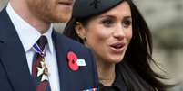 Pr&iacute;ncipe brit&acirc;nico Harry e sua noiva, a atriz norte-americana Meghan Markle, durante cerim&ocirc;nia na Abadia de Westminster, em Londres
25/04/2018 Eddie Mulholland/Pool via Reuters  Foto: Reuters