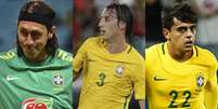Cássio, Geromel e Fágner são os únicos convocados que atuam em clubes brasileiros  Foto: Montagem / Gazeta Press