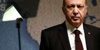 Presidente da Turquia, Tayiip Erdogan, discursa durante evento em Londres
14/05/2018 REUTERS/Henry Nicholls  Foto: Reuters