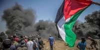 Palestinos fazem 'Marcha do Retorno' ap&oacute;s massacre em Gaza  Foto: EPA / Ansa