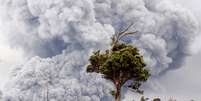 Pessoas observam cinzas da cratera Halemaumau por erupção de vulcão no Havaí
 15/5/2018    REUTERS/Terray Sylvester   Foto: Reuters