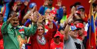 Comício de Maduro com presença de Maradona em Caracas
 17/5/2018    REUTERS/Carlos Garcia Rawlins   Foto: Reuters