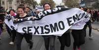 Mulheres dizem 'Não' ao machismo em protesto no Chile  Foto: ANSA / Ansa - Brasil