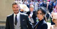 David Beckham levou a mulher, Victoria Beckham, ao casamento do príncipe Harry com Meghan Markle, neste sábado, 19 de maio de 2018  Foto: Getty Images / PurePeople