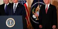 Trump fala em cerimônia com Pompeo e Pence
 2/5/2018    REUTERS/Jonathan Ernst  Foto: Reuters