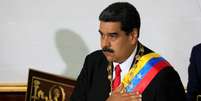 O presidente da Venezuela, Nicolás Maduro, durante sessão especial da Assembleia Nacional Constituinte para fazer juramento para ser reeleito presidente em Caracas, na Venezuela
24/05/2018
REUTERS/Marco Bello   Foto: Reuters