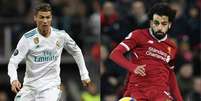 O Real Madrid de Cristiano Ronaldo e o Liverpool de Salah decidem a Liga dos Campeões neste sábado. O L! relembra os últimos campeões  Foto: GABRIEL BOUYS, PAUL ELLIS / AFP / LANCE!