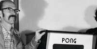 Ted Dabney no lan&ccedil;amento do arcade Pong  Foto: Atari / Reprodu&ccedil;&atilde;o